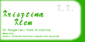 krisztina klem business card